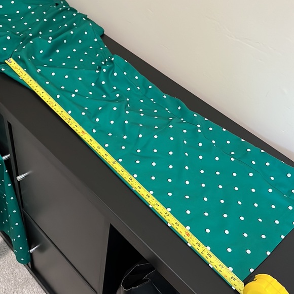 Skies Are Blue Jumpsuit | Green Polka Dot Faux Wrap Front Jumpsuit - Picture 14 of 15